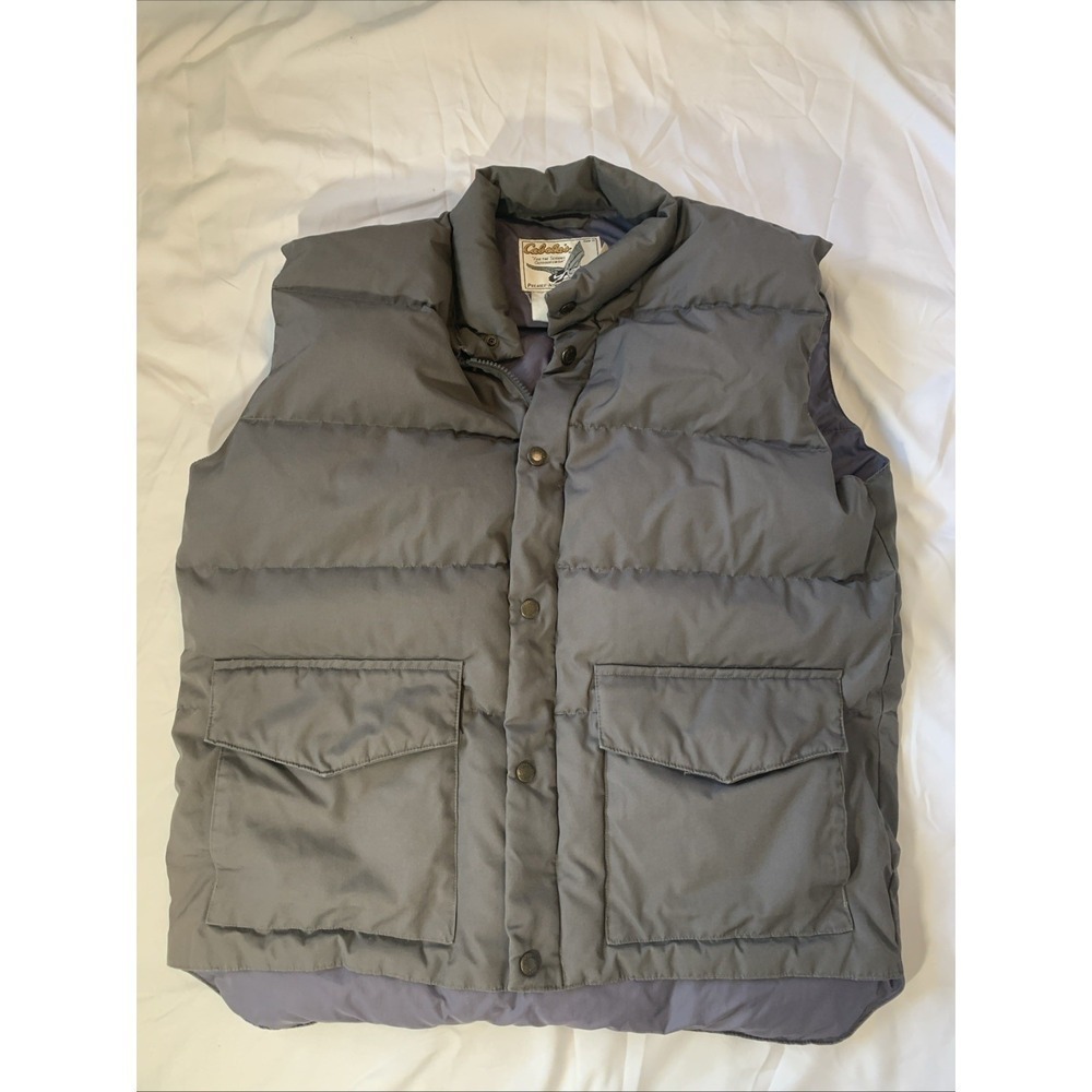 Cabelas men's vintage sleeveless jacket in gray Size M